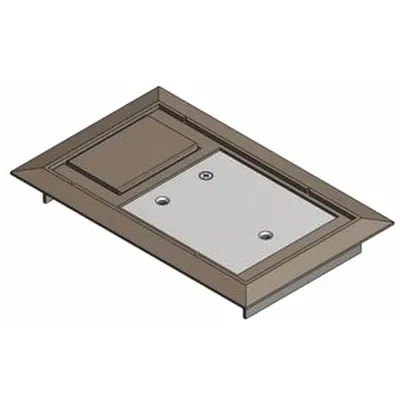 STEEL CITY Floor Box Cover: Rectangular, Brown, Polycarbonate - Nonmetallic Electrical Floor Box Covers