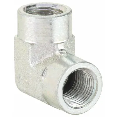 AEROQUIP Hydraulic Hose Adapter: 1/8 in x 1/8 in Fitting Size, Female x Female, NPTF x NPTF - NPTF-to-NPTF Steel Hydraulic Hose Adapters