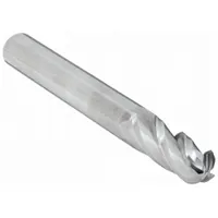 CLEVELAND Ball End Mill: Carbide, 4 Flute, 1/8" Mill Dia, 1/2" LOC, 1-1/2" OAL (MPN C63520)
