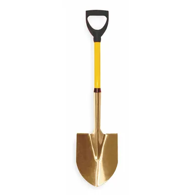 AMPCO Round Point Non-Sparking Shovel: Aluminum-Bronze Alloy Blade - Round Point Shovels