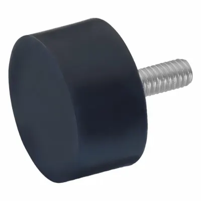 JW WINCO Vibration-Isolating Mount: Cylindrical, Natural Rubber - Male x Non-Threaded Vibration-Isolating Mounts