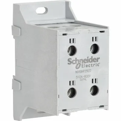 SCHNEIDER Enclosed Power Distribution Block: Finger-Safe, Lug - Finger-Safe Blocks with Lugs