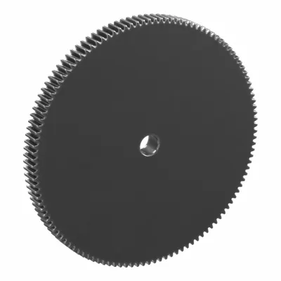 KHK GEARS Hubless Spur Gear: Module m 1, 120 Teeth, 10 mm Bore Dia, Black Oxide Coated Carbon Steel - Hubless Metric Spur Gears