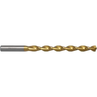 CHICAGO-LATROBE Taper Length Drill Bit: 9/16", 135° Split Point, TiN-Coated HSS - Chip-Clearing High-Speed Steel Taper-Length Drill Bits