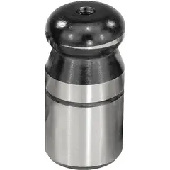 This ball-end locating pin from KIPP is made of stainless steel. It has a shank outside diameter of 12 mm and a shank length of 15 mm. The ball end facilitates easy insertion and removal in jigs and fixtures for precise positioning and alignment of workpieces during machining or assembly operations.
