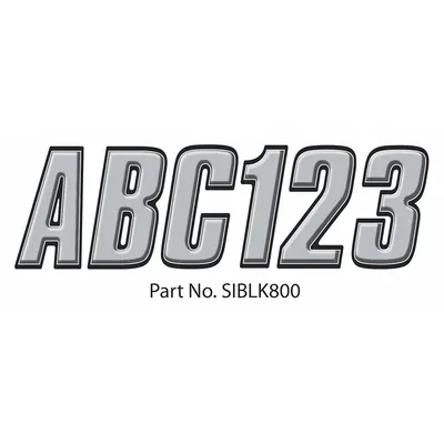 HARDLINE PRODUCTS Letter and Number Label Set: Gen Identification/USCG, 3 in Character Ht - Boat Registration Letters & Numbers