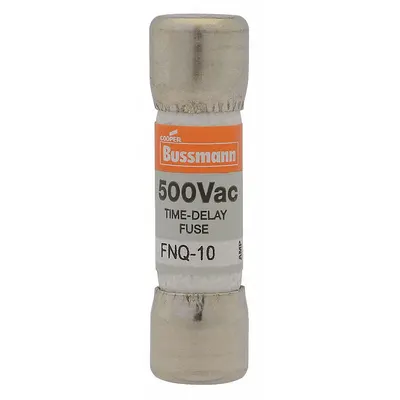 BUSSMANN Fuse: FNQ Series, Midget, Time-Delay, 100 mA, 500 V AC, 13/32 in x 1 1/2 in - Time-Delay Cylindrical Fuses