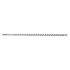 This SDS-Max drill bit is designed for heavy-duty drilling into concrete, masonry, brick, and block. With a 7/8 in diameter and 31 in maximum drilling depth, it is suited for deep anchor installations and structural applications. The 36 in overall length provides extended reach for through-hole drilling in thick walls or slabs.