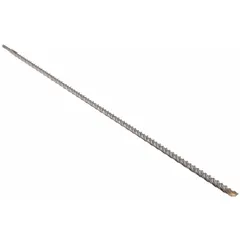 SDS-Plus drill bit for concrete and masonry. 1/2 in diameter, 39 in overall length, 37 in maximum drilling depth. For use with rotary hammers in heavy-duty drilling applications.