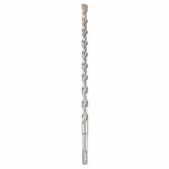 This SDS-Plus drill bit is designed for rotary hammer drilling in concrete and masonry. With a 3/16 in diameter, 12 in maximum drilling depth, and 14 in overall length, it is suited for anchor setting, through-holes, and rebar drilling in construction and maintenance applications.