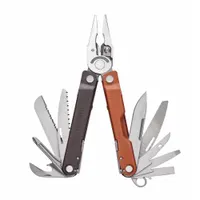LEATHERMAN Multi Tool Plier: Multi-Tool Plier, 17 Tools, 17 Functions, 4 in Closed Lg, Burnt Sienna (MPN 833340)