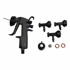 Composite applicator kit with quick-change, impact-resistant body. Designed for use with water-based spray adhesives and cylinder spray applicator systems. Suitable for industrial bonding, assembly, and finishing tasks requiring even adhesive coverage. Sold individually.