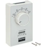 DAYTON Line Volt Mechanical Tstat: Cool Only, On-Off, 50° to 90°F, Exposed Dial, 120 to 277V AC, 1C (MPN 6GVX8C)
