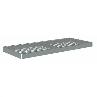 TENNSCO Shelf: 60 in x 18 in, 2,000 lb Load Capacity, Steel, 5 ga Decking, Gray - Wire Decking Shelf Kits for Boltless Shelving