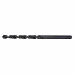 This 9/64" jobber-length drill bit is made from high-speed steel with a black oxide finish. The parabolic flute design aids chip evacuation in deep-hole drilling, while the 135° split point reduces walking for accurate starts. Suitable for general-purpose drilling in metal, wood, and plastic in maintenance, fabrication, and production applications.