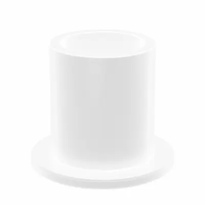 OILITE Flanged Sleeve Bearing: PTFE, 1/2 in Bore, 5/8 in OD, 3/4 in Overall Lg - Chemical- & Heat-Resistant Plastic Flanged Sleeve Bearings