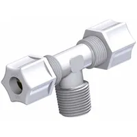 JACO Male Branch Tee: 1/2 in OD x 1/2 in OD x 1/2 in Pipe Size, Polypropylene, 5 PK (MPN 60-8-8-P-PG)