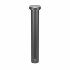Inch-dimensioned clevis pin with 3/8 in diameter and 2-1/2 in shank length. Supplied in a pack of 10. Used as a removable, non-threaded fastener in clevis and hitch-pin applications for connecting components in machinery and linkages.