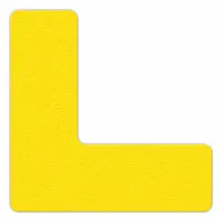 Floor Marking Tape: L, Solid, Yellow, No Legend, 6 in x 6 in, 0.58 mil Tape Thick, INCOM, LM, 25 PK (MPN LM110Y)