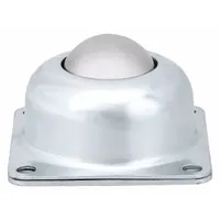 Flange mount ball transfer with 1 1/2 in ball diameter, 250 lb ball load capacity, and 1 13/16 in projection. Enables smooth multidirectional movement of loads across flat surfaces in material handling systems such as conveyor transfer stations, workstations, and packaging lines