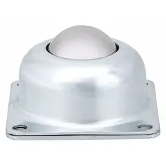 Flange mount ball transfer with 1 1/2 in ball diameter, 250 lb ball load capacity, and 1 13/16 in projection. Enables smooth multidirectional movement of loads across flat surfaces in material handling systems such as conveyor transfer stations, workstations, and packaging lines.