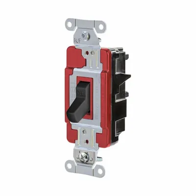 HUBBELL Wall Switch: Toggle Switch, 3-Way, Maintained, Black, 120/277V AC - Toggle Wall Switches