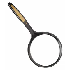 Handheld magnifier with a 4D diopter and 2.8-inch lens diameter. Provides a focal distance range of 2.5 inches (close) to 5 inches (far), suitable for general inspection and detail work such as examining small parts or reading fine print.