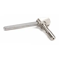 This HOBART bowl clamp is a replacement part for food mixers, compatible with model H600C. It secures the mixing bowl during operation, preventing movement for consistent mixing in commercial kitchens and food preparation settings.