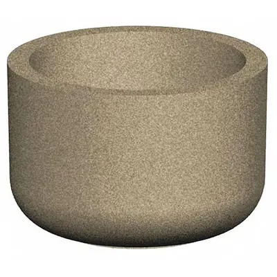 PETERSEN MFG Round Planter Bollard, Gray, 36 in Overall Height - Round Planter Bollards