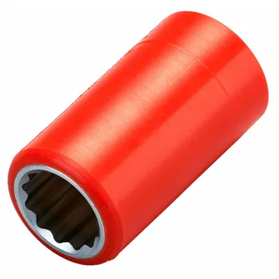 ITL Insulated Socket: 1/2 in Drive Size, 5/8 in Socket Size, 2 in Overall Lg - 1/2" Drive SAE Insulated Hand Sockets