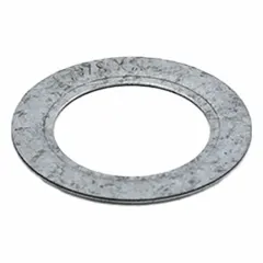 This steel reducing washer adapts a 1 in conduit opening to 3/4 in for use with electrical boxes and enclosures. It has a silver finish and an overall width of 1.75 in. Suitable for reducing knockout sizes when connecting conduit.