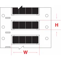 Sleeve Label: 1/8 in x 1/2 in, Polyolefin, Black (Matte), For 16 AWG to 20 AWG Wire Gauge (MPN HX-125-2-BK-4)