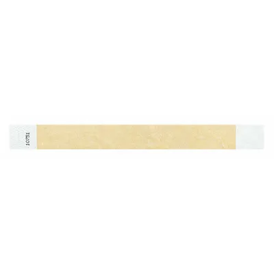 ID Wristband: No Legend, 10 in Overall Lg, 1 in Overall Wd, Tyvek, Yellow - Security Wristbands