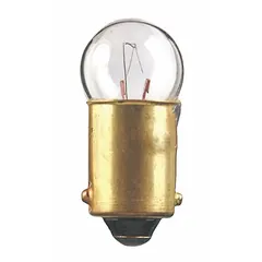 BA9s Miniature Bayonet Base Lamp, G3-1/2 Globe, 14.4V AC, White
