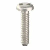Tamper Resistant Screw: #4-40 Thread Size, 1/2 in Lg, Stainless Steel, Plain, Pan, Spanner, 50 PK (MPN 120920)