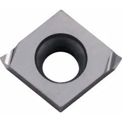 This diamond indexable turning insert is designed for precision machining of non-ferrous materials such as aluminum alloys, copper, and plastics. It is suitable for turning, boring, and facing operations where high surface finish and extended tool life are required. The insert features a precision-ground geometry for fine finishing applications.