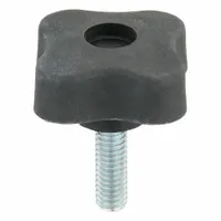 INNOVATIVE COMPONENTS Hand Knob: 4 Point, Plastic w/ Steel Thread, 5/16"-18 Thread, 1.73 in Dia (MPN GN5C10004S4-S21)