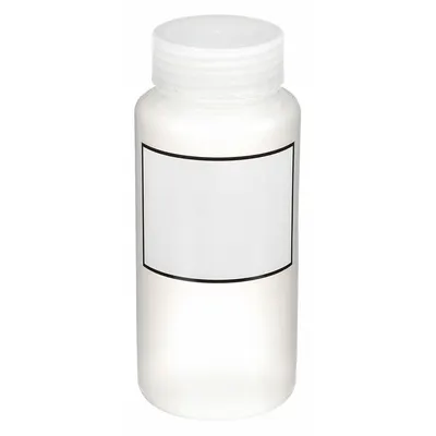 DYNALON Storage Bottle: Polypropylene, 1 L, 33.81 fl oz, Closure Included, Colorless - Polypropylene Wide Mouth Round Lab Bottles