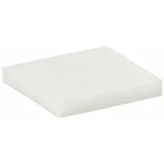 White, closed-cell polyethylene foam square with permanent adhesive on both sides. Measures 1/2 inch by 1/2 inch with a 62.5 mil thickness. Used for mounting, spacing, and cushioning in industrial assembly and light-duty bonding applications.