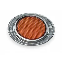 Reflector: Round, Amber, 4 11/16 in Overall Lg, 4 11/16 in Overall Wd (MPN 40233)