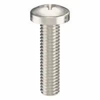 Machine Screw: 3/8"-16 Thread Size, 1 1/2 in Lg, 316, Stainless Steel, Plain, Pan, Phillips, 5 PK (MPN ZSCRW-421)