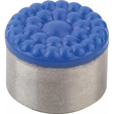 KIPP Rear-Mount Insert w/Polyurethane Face: 16 mm Dia, M6, 12 mm Ht, Textured - Rear-Mount Stainless Steel Inserts with Polyurethane Face