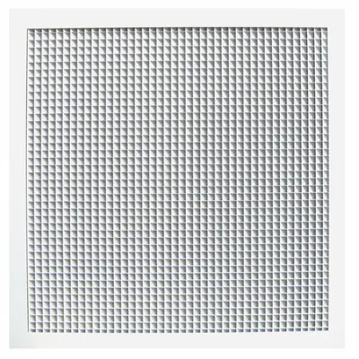 AMERICAN LOUVER Return Air Grilles: Egg Crate Grille, White, Powder Coated, Aluminum, 21 3/8 in H - Lay-In Grilles