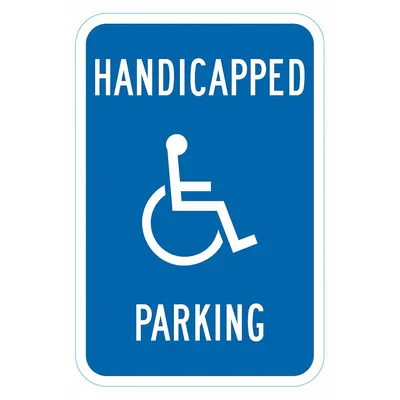 LYLE Handicapped Parking Sign, 18 x 12 in, Aluminum, High Intensity Prismatic - Handicapped Parking Signs