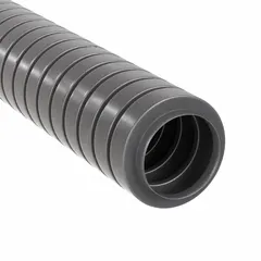 Reduced-wall flexible metal conduit with 3/4 in trade size, 100 ft overall length. Made of aluminum with galvanized finish, inside diameter 0.81 in, outside diameter 1.11 in, bend radius 4 in. Corrosion resistant, CSA 69271 certified. Used to route and protect electrical wiring in applications requiring flexibility and corrosion resistance.