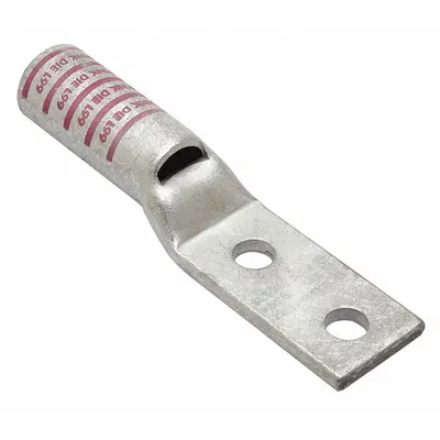BURNDY Compression Lug: For 500 kcmil/535 kcmil/550 kcmil, Stranded Wire, 1/2 in Stud Size - Two-Hole Compression Lugs