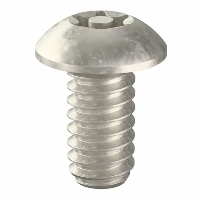 TAMPER PRUF SCREW Tamper Resistant Screw: #10-24 Thread Size, 3/8 in Lg, Stainless Steel - Button Head Tamper-Resistant Machine Screws