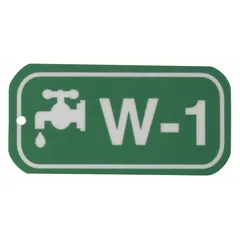 Polystyrene lockout tag for use in lockout/tagout procedures. W-1 style with no header, printed in English. Suitable for identifying equipment under maintenance to prevent accidental operation.