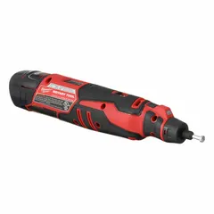 Cordless rotary tool with variable speed control and 1/8 in collet. Includes one 2.0 Ah battery. Used for cutting, grinding, sanding, and polishing in metalworking, woodworking, and general maintenance tasks.