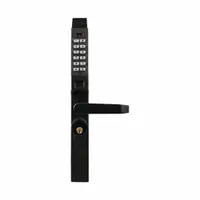 This ADA-compliant electronic keyless lockset provides keypad-based access control for commercial or institutional doors. It includes a manual key override for backup entry. Suitable for applications requiring keyless convenience and compliance with accessibility standards